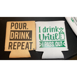 Custom Drink Koozie (Any Color Vinyl)