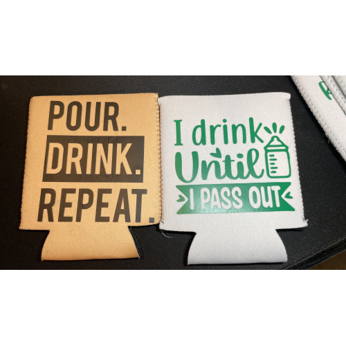 Custom Drink Koozie (Any Color Vinyl)